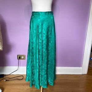 Vintage 80’s Green Silk Skirt